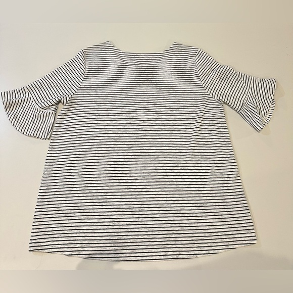 Loft Striped Black and White Women's Top size Large - Picture 2 of 5